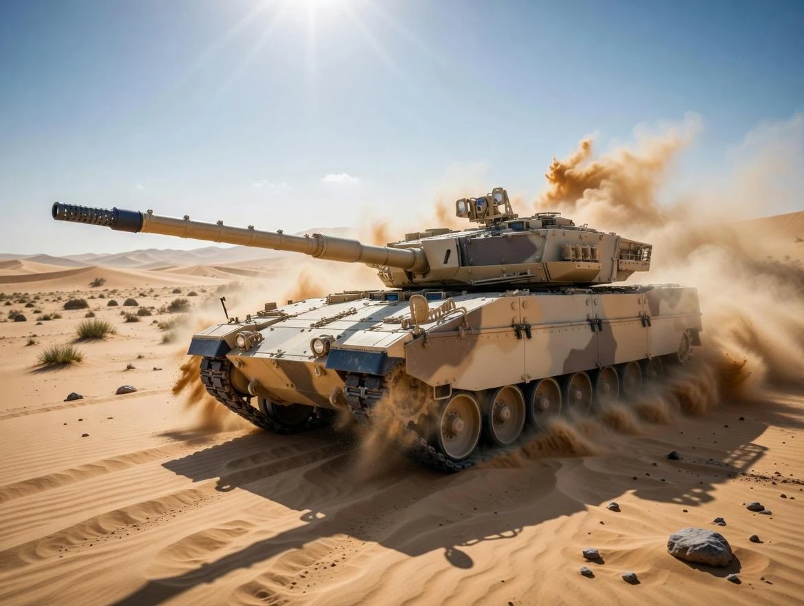 Heavy AFV turret system desert deployment